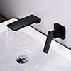 Bathroom Sink Faucet - Wall Mount / Waterfall Electroplated Mount Inside Single Handle One HoleBath Taps(Contain Shower Faucet Rough-in Valve Body and Trim)