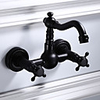 Bathroom Sink Faucet - Wall Mount Multi-Ply Wall Mounted Two Handles Two HolesBath Taps