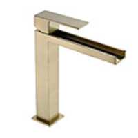 Bathroom Sink Faucet - Waterfall / Premium Design Brushed Deck Mounted Single Handle One HoleBath Taps