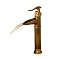 Bathroom Sink Faucet - Waterfall Antique Lovely Bronze Centerset One Hole / Single Handle One HoleBath Taps
