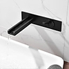 Bathroom Sink Faucet - Waterfall Black Wall Mounted Single Handle Two HolesBath Taps