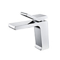 Bathroom Sink Faucet - Waterfall Chrome Centerset Single Handle One HoleBath Taps
