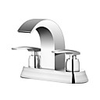 Bathroom Sink Faucet - Waterfall Chrome Centerset Two Handles Three HolesBath Taps
