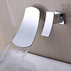 Bathroom Sink Faucet - Waterfall Chrome Widespread Single Handle Two HolesBath Taps / Brass