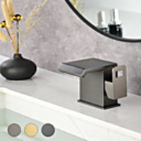 Bathroom Sink Faucet - Waterfall Electroplated Centerset Single Handle One HoleBath Taps