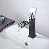 Bathroom Sink Faucet - Waterfall Electroplated Centerset Single Handle One HoleBath Taps
