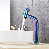 Bathroom Sink Faucet - Waterfall Electroplated Centerset Single Handle One HoleBath Taps