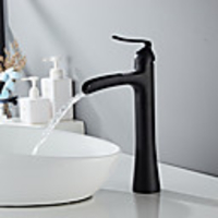 Bathroom Sink Faucet - Waterfall Painted Finishes Centerset Single Handle One HoleBath Taps