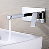 Bathroom Sink Faucet - Widespread / Design Chrome Wall Mounted Single Handle Two HolesBath Taps