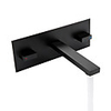 Bathroom Sink Faucet - Widespread / Premium Design Black Wall Mounted Two Handles One HoleBath Taps