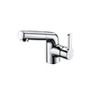 Bathroom Sink Faucet - Widespread / Pullout Spray Chrome / Black Centerset Single Handle One HoleBath Taps