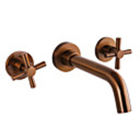 Bathroom Sink Faucet - Widespread / Rotatable / Premium Design Rose Gold Wall Mounted Two Handles One HoleBath Taps