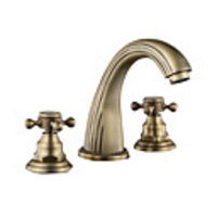 Bathroom Sink Faucet - Widespread Antique Copper / Black Centerset Two Handles One HoleBath Taps