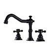 Bathroom Sink Faucet - Widespread Antique Copper / Black Widespread Two Handles Three HolesBath Taps
