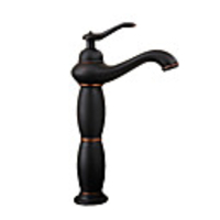 Bathroom Sink Faucet - Widespread Antique Copper / Electroplated Centerset Single Handle One HoleBath Taps