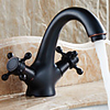 Bathroom Sink Faucet - Widespread Antique Copper Centerset Two Handles One Hole