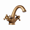 Bathroom Sink Faucet - Widespread Antique Copper Centerset Two Handles One HoleBath Taps