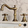Bathroom Sink Faucet - Widespread Antique Copper Widespread Two Handles Three HolesBath Taps