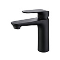 Bathroom Sink Faucet - Widespread Black Centerset Single Handle One HoleBath Taps