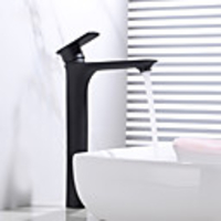 Bathroom Sink Faucet - Widespread Black Centerset Single Handle One HoleBath Taps
