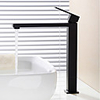 Bathroom Sink Faucet - Widespread Black Centerset Single Handle One HoleBath Taps