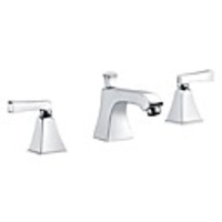 Bathroom Sink Faucet - Widespread Chrome Centerset Two Handles Three HolesBath Taps