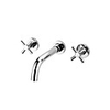 Bathroom Sink Faucet - Widespread Chrome Widespread Two Handles Three HolesBath Taps