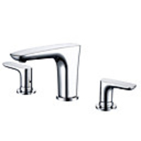 Bathroom Sink Faucet - Widespread Chrome Widespread Two Handles Three HolesBath Taps
