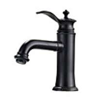 Bathroom Sink Faucet - Widespread Electroplated / Black Centerset Single Handle One HoleBath Taps
