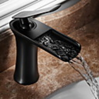 Bathroom Sink Faucet - Widespread Electroplated Other Single Handle One HoleBath Taps