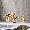 Bathroom Sink Faucet - Widespread Electroplated Widespread Two Handles Three HolesBath Taps