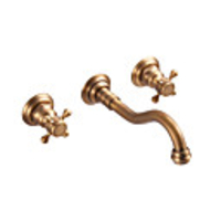 Bathroom Sink Faucet - Widespread Multi-Ply Wall Mounted Two Handles Three HolesBath Taps