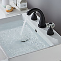 Bathroom Sink Faucet - Widespread Painted Finishes Widespread Two Handles Three HolesBath Taps