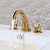 Bathroom Sink Faucet - Widespread Ti-PVD Widespread Two Handles Three HolesBath Taps