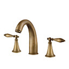 Bathroom Sink Faucet / Faucet Set - Widespread Antique Copper / Gold / Rose Gold Widespread Two Handles Three HolesBath Taps / Brass