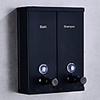 Bathroom Soap Dispenser Double Head Hotel Home Stainless Steel Shower Gel Dew Separator Wall Mount Black