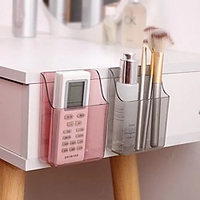 Bathroom Study Dressing roomLiving room TV Air Conditioner Remote Control Wall Pen Holder Wall-mounted Storage Box Punch-Free Mobile Phone Storage Hanging 2PCS