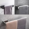 Bathroom Towel Bar 304 Stainless Steel Single Bar Matte Black,  Mirror Polished,  Brushed Wall Mounted Bathroom Kitchen