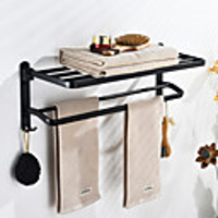 Bathroom Towel Bar Multifunction Modern Hardware Accessory Aluminum 1pc Wall Mounted