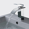 Bathtub Faucet / Kitchen faucet / Bathroom Sink Faucet - Waterfall Chrome Vessel Single Handle One HoleBath Taps / Brass