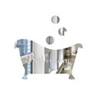 Bathtub Shape Wall Stickers Still Life Wall Stickers Mirror Wall Stickers Decorative Wall Stickers,  Acrylic Home Decoration Wall Decal Wall Decoration 1pc
