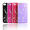 Batterfly and Flower Pattern Metle Protective Hard Case for iPhone4 (3 Pack,  Random Colors)