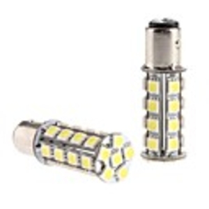 BAY15D 1157 5W 30x5050 SMD White Light LED Bulb for Car Tail/Turn Signal Lamp (12V,  2-Pack)