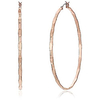bcbg generation rose gold textured mega hoop earrings