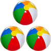 Beach Ball [3 Pack] 14 Large Inflatable Beach Balls for Kids - Beach Toys for Kids Toddlers,  Pool Games,  Summer Outdoor Activity - Classic Rainbow Color miniinthebox