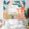 Beach Newspaper Leaves Wall Tapestry Art Decor Blanket Curtain Hanging Home Bedroom Living Room Decoration Polyester miniinthebox