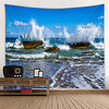 Beach Spray Digital Printed Tapestry Decor Wall Art Tablecloths Bedspread Picnic Blanket Beach Throw Tapestries Colorful Bedroom Hall Dorm Living Room Hanging