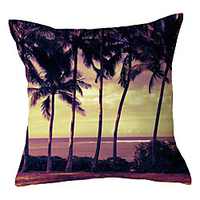 Beach Sunset Double Side Cushion Cover 1PC Soft Decorative Square Throw Pillow Cover Cushion Case Pillowcase for Sofa Bedroom Livingroom Outdoor Superior Quality Machine Washable Outdoor Cushion for Sofa Couch Bed Chair miniinthebox