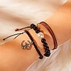 Bead Bracelet Braided Weave Vintage European Black Pearl Bracelet Jewelry Black For Prom Date Beach