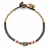 beaded rope anklet boho handmade wax rope braided ankle bracelet,  nepal stone charm anklets (style 4)